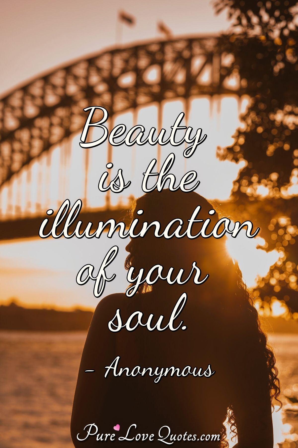Beauty is the illumination of your soul. - Anonymous