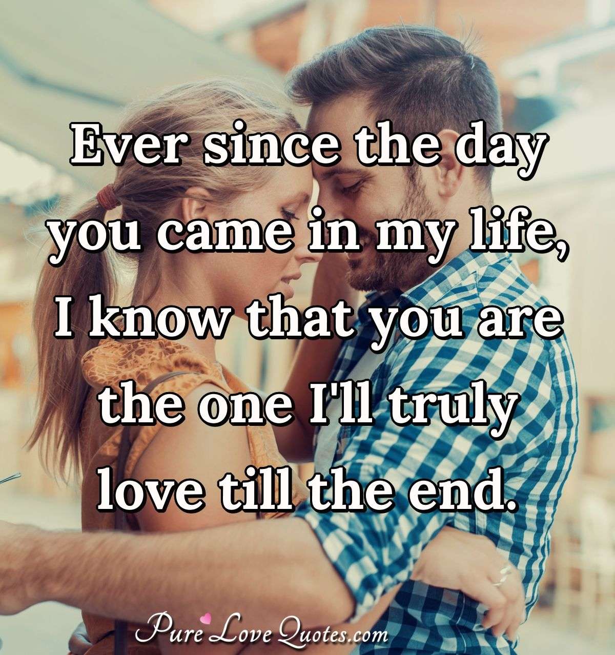 Ever Since The Day You Came In My Life I Know That You Are The One I Ll Truly Purelovequotes