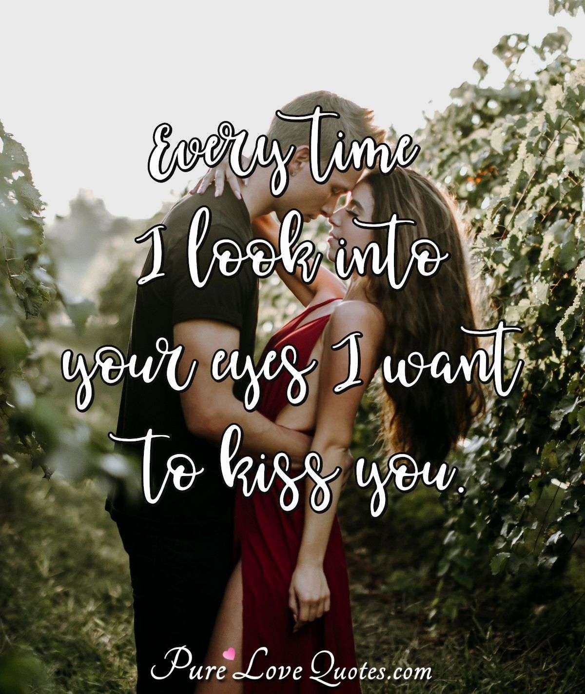 Every Time I Look Into Your Eyes I Want To Kiss You Purelovequotes