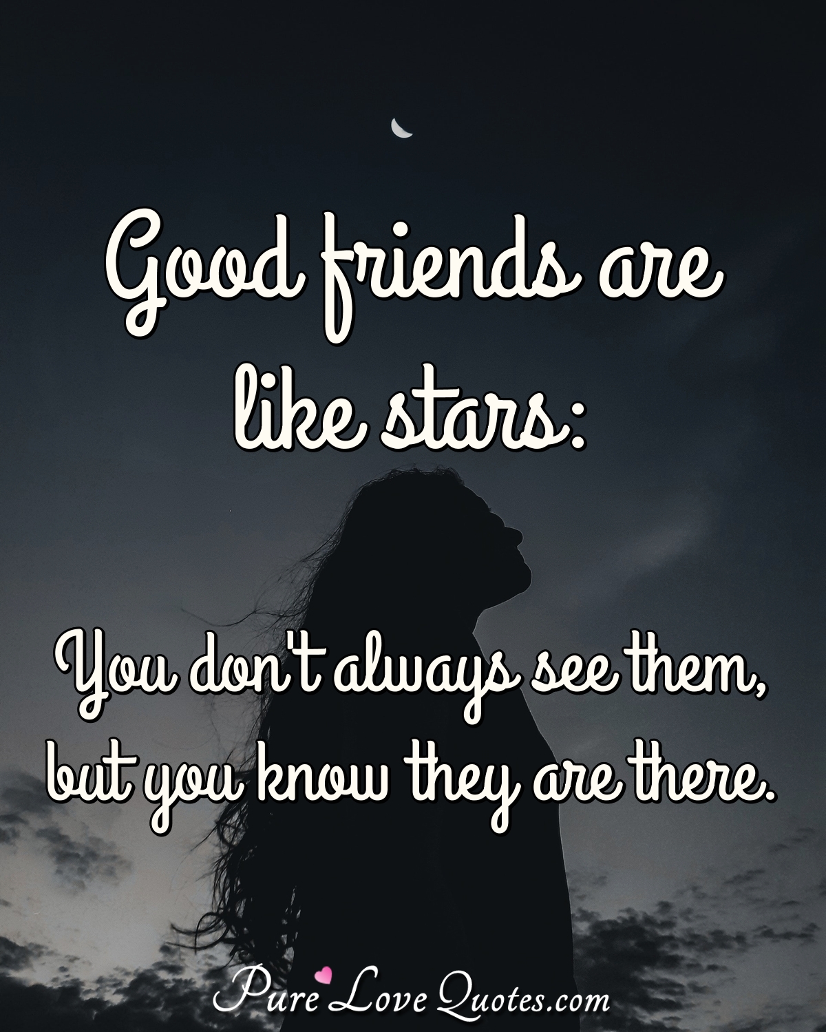 Good friends are like stars: You don't always see them,but you ...
