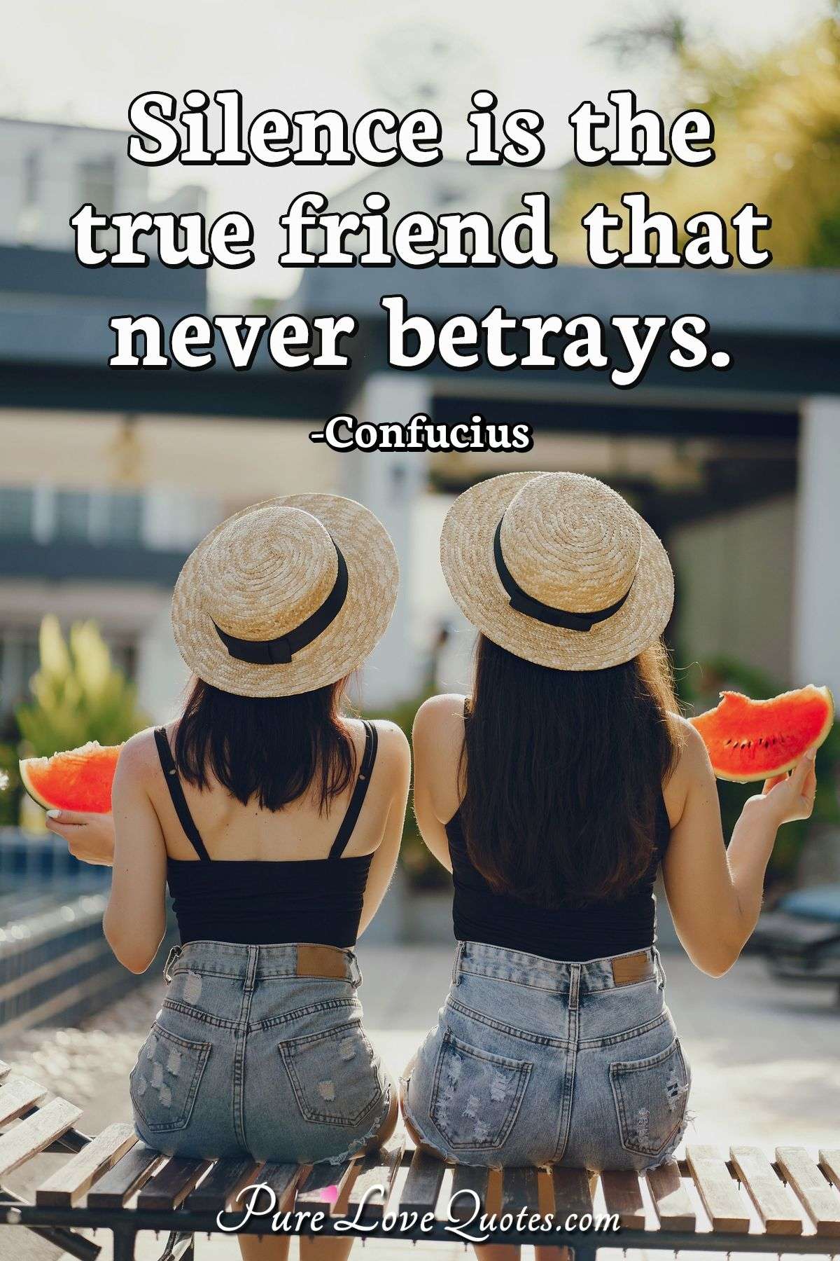 Silence is the true friend that never betrays. | PureLoveQuotes