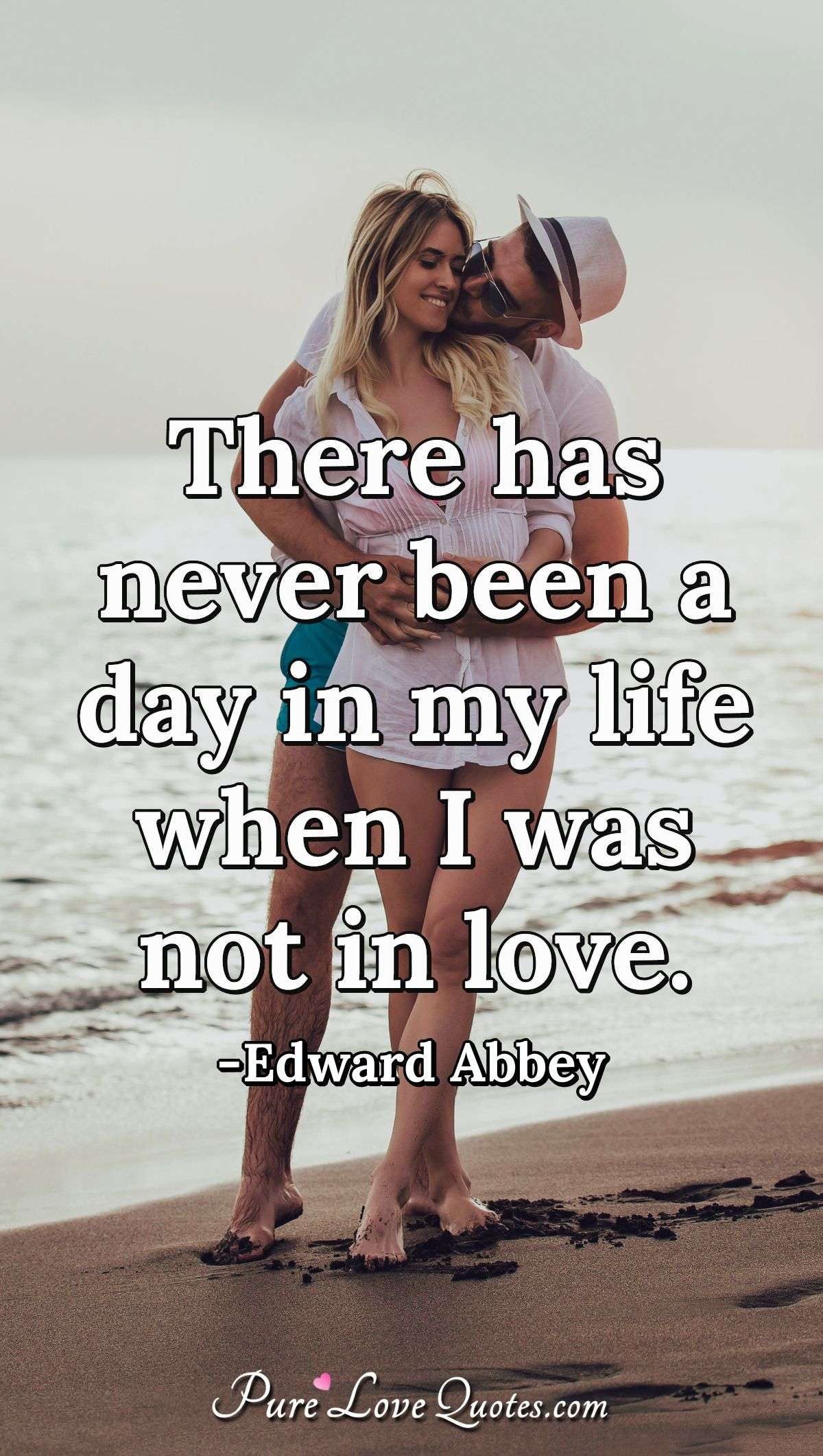 There has never been a day in my life when I was not in love. - Edward Abbey