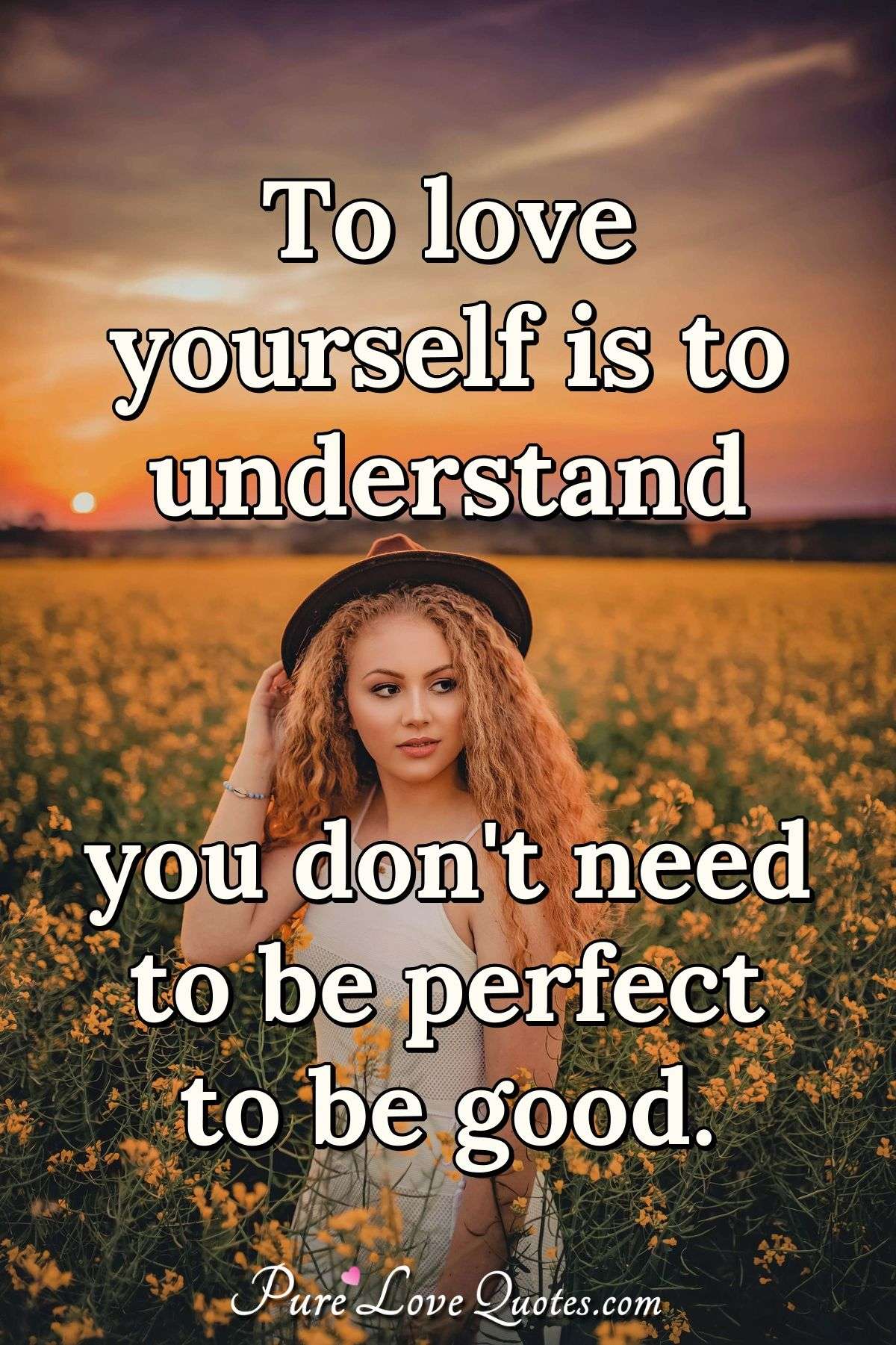 To Love Yourself Is To Understand You Don T Need To Be Perfect To Be Good Purelovequotes