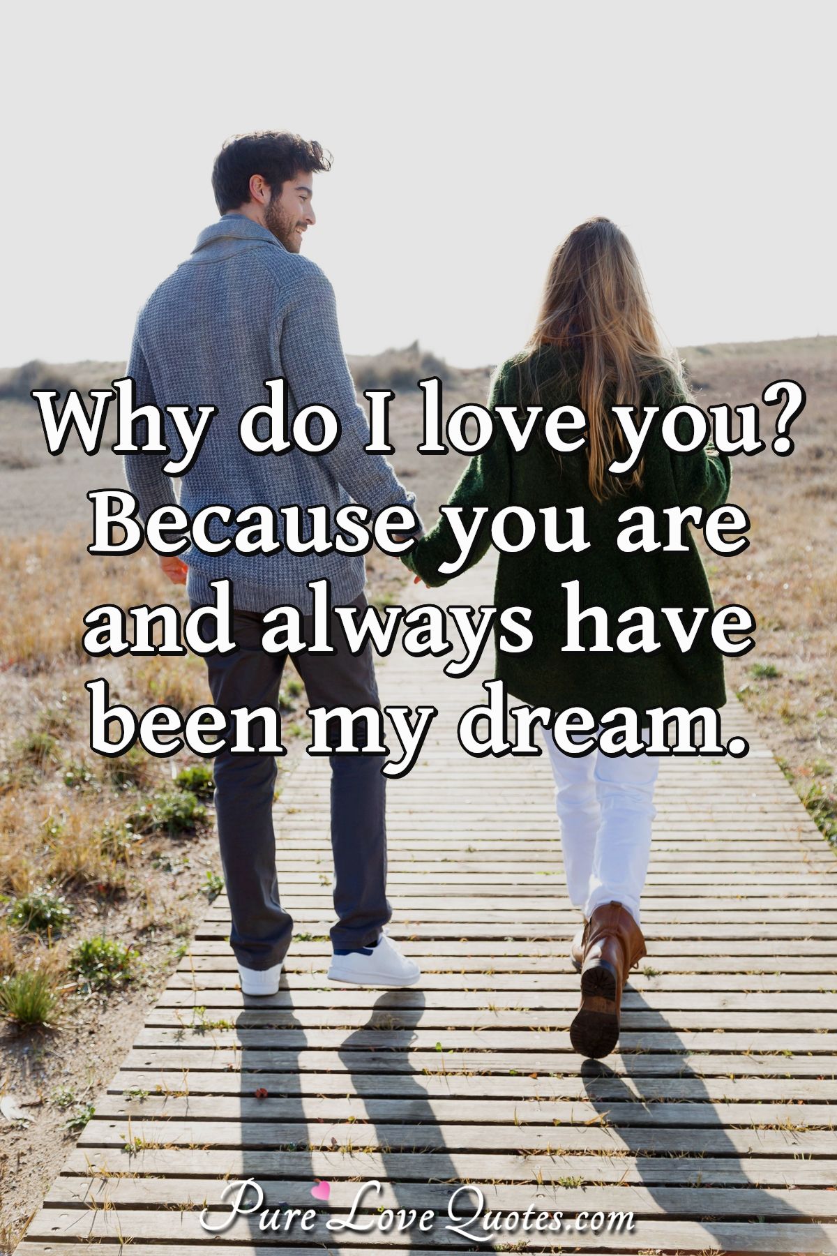 Why do I love you? Because you are and always have been my dream. - Anonymous