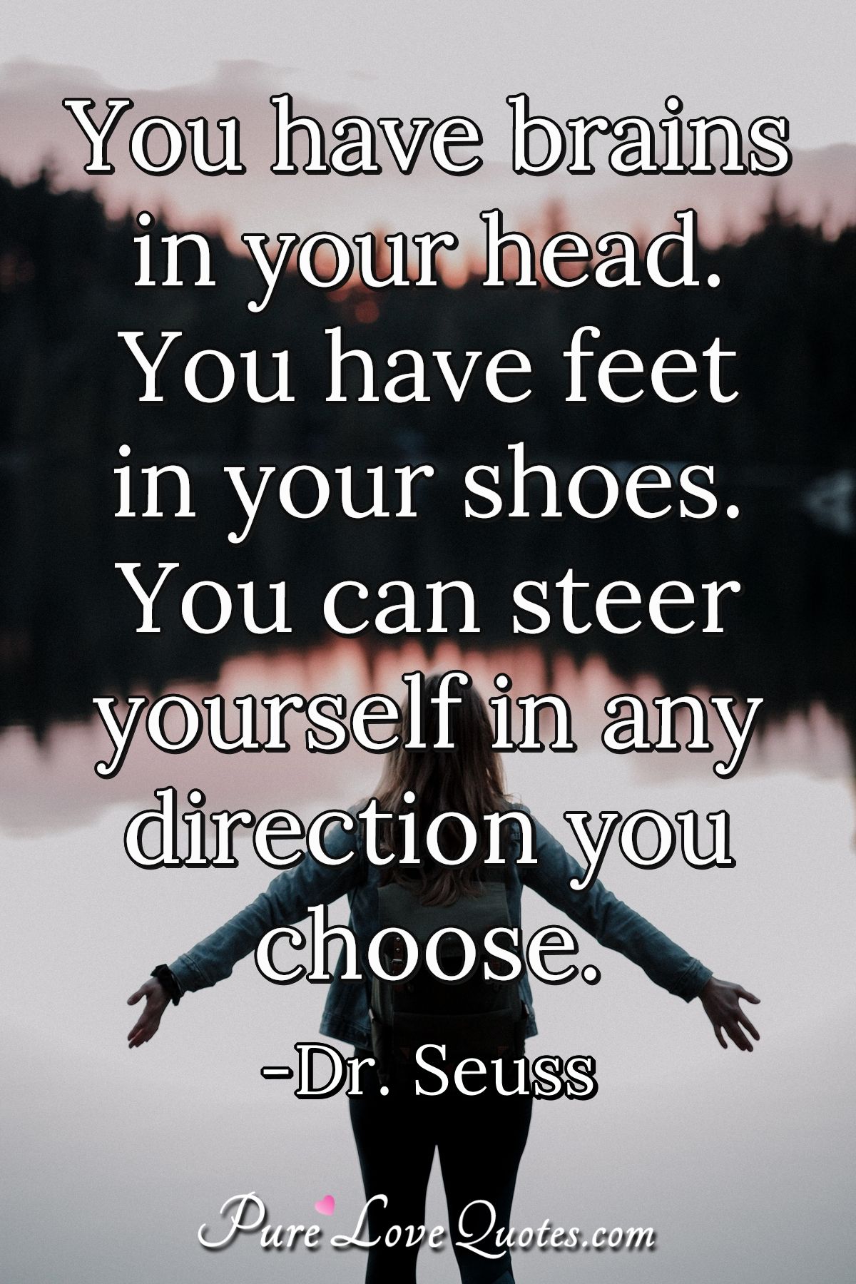 You Have Brains In Your Head You Have Feet In Your Shoes You Can Steer Purelovequotes
