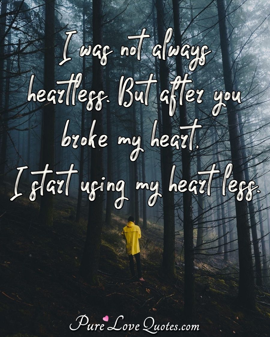 21 Broken Heart Quotes (You Broke My Heart) | PureLoveQuotes
