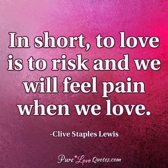 There are two types of pain, one that hurts you and the